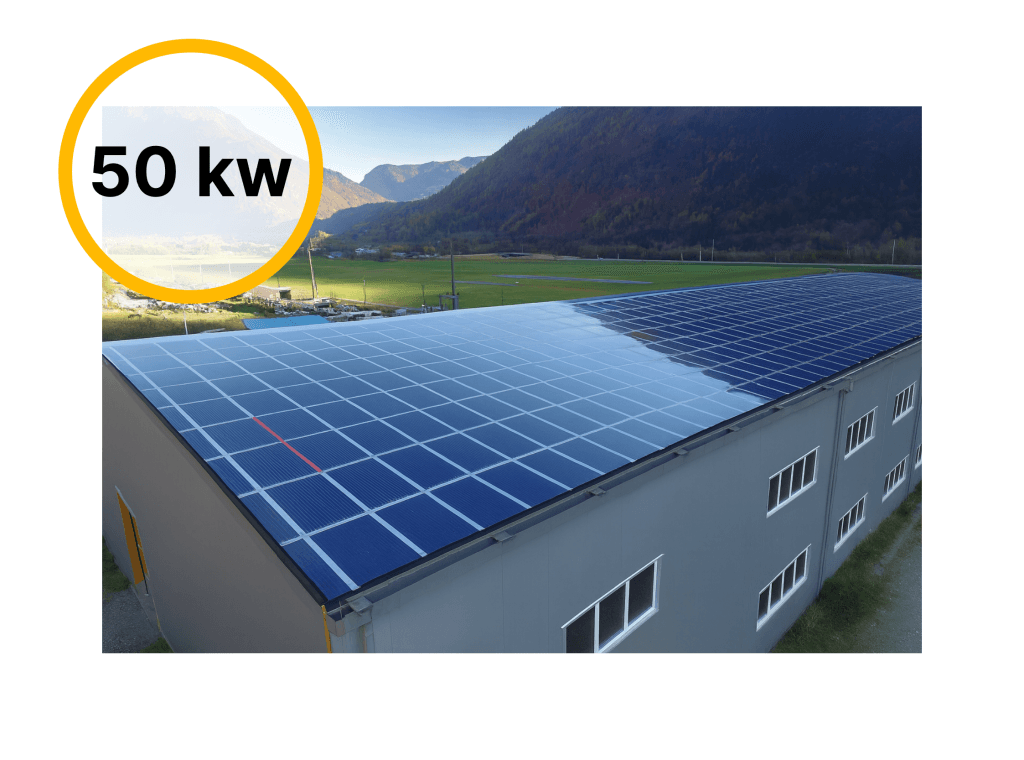 Hybrid solar power plant with battery storage, 50 kW capacity