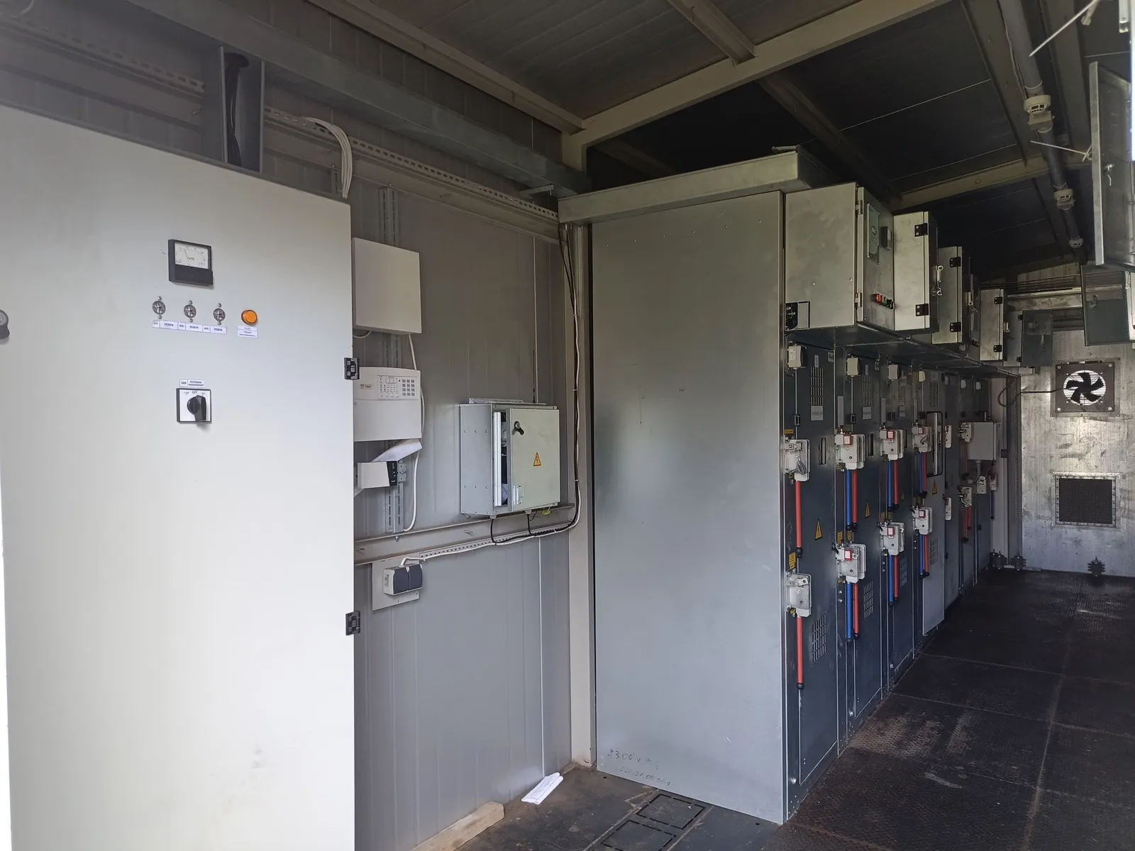 Control panel and apparatus inside the distribution point