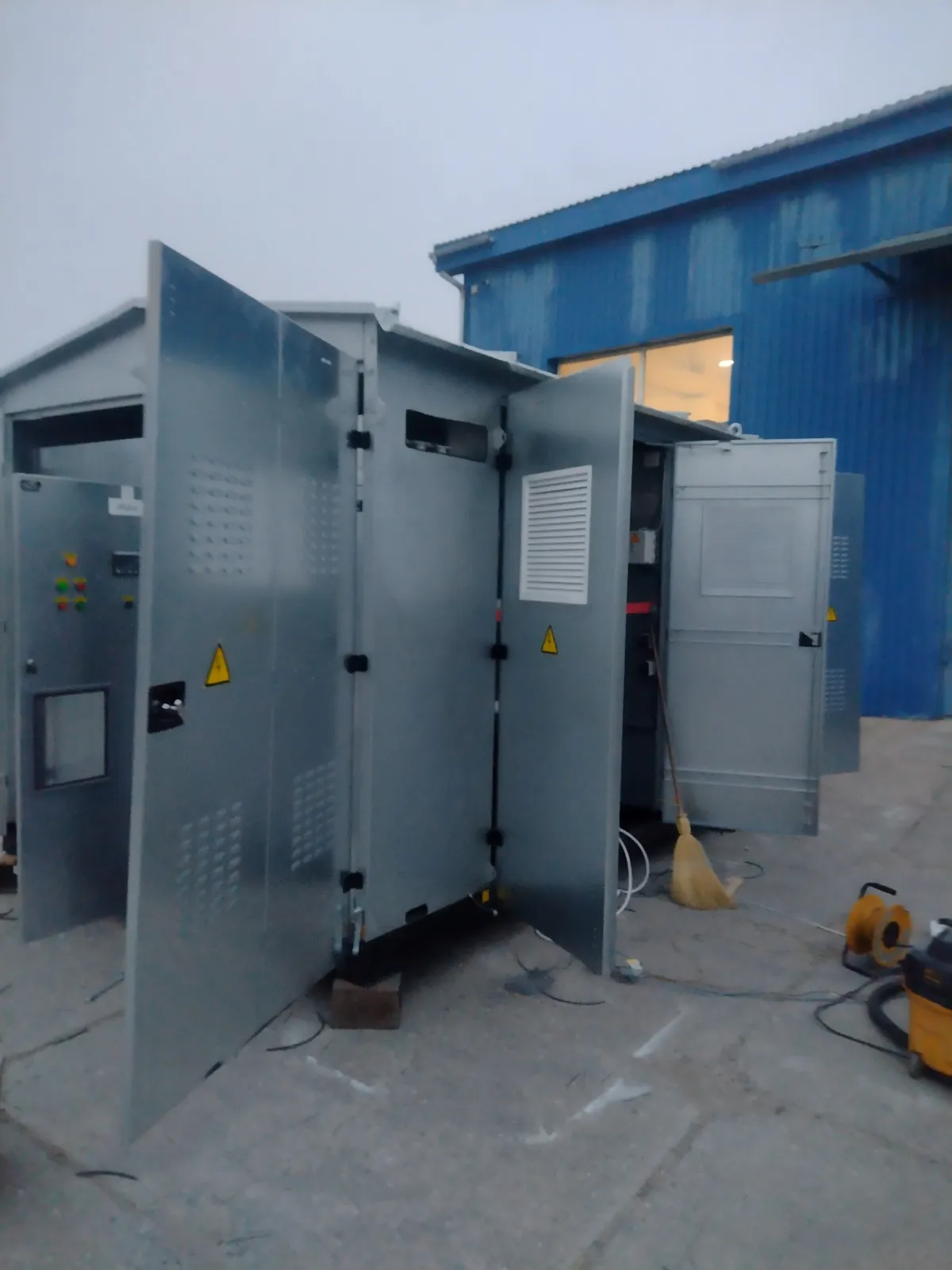 Finished substation panels before dispatch from the Odesa factory