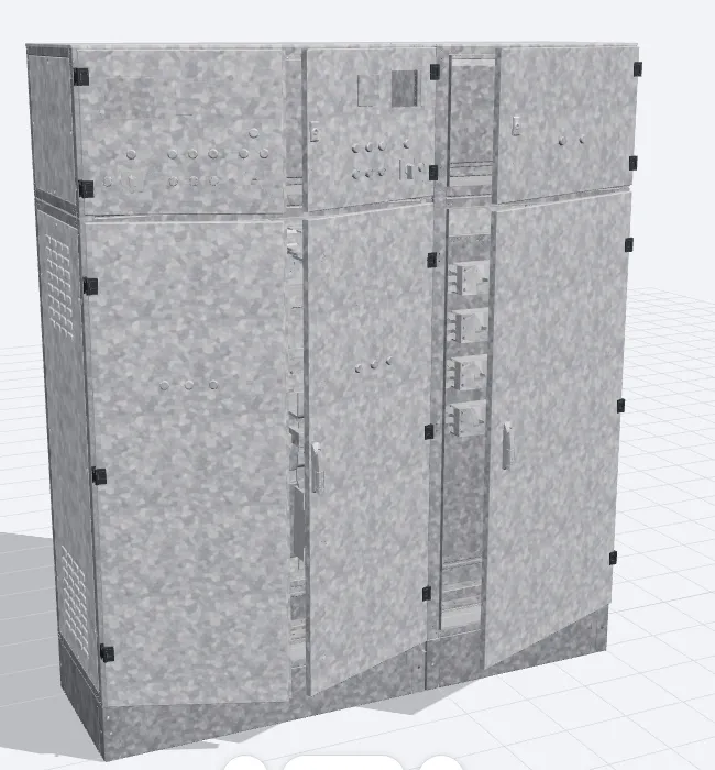 ATS600-1000 assembly of four ShK cabinets in the 3D configurator