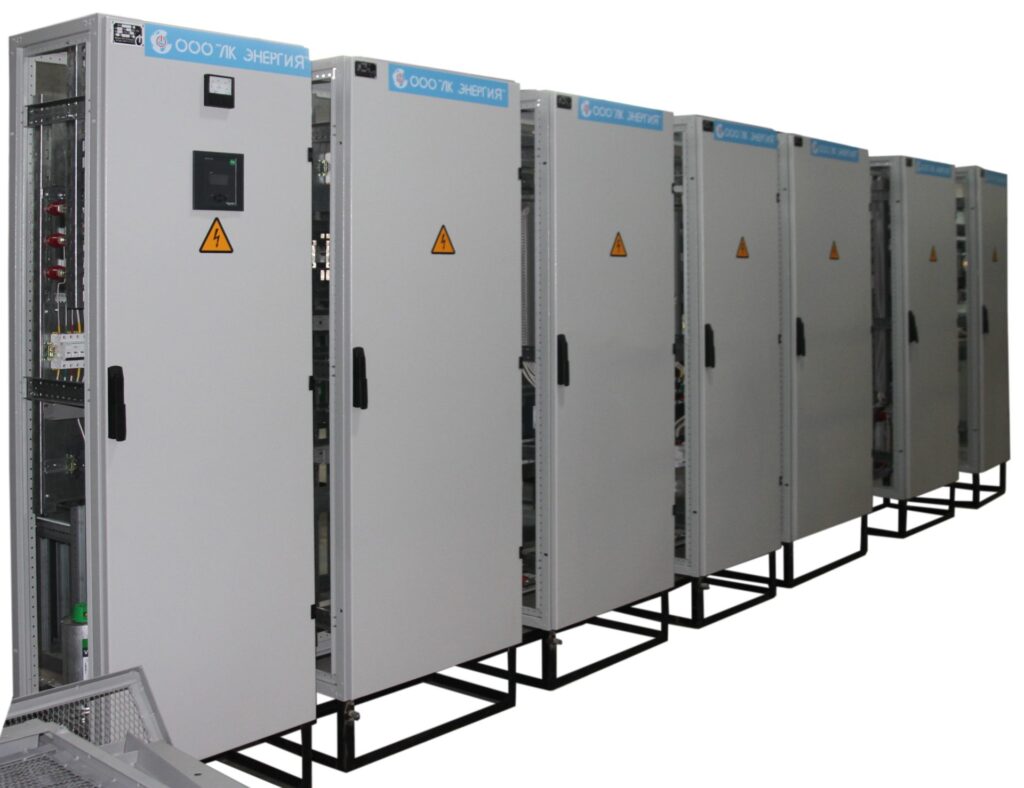 0.4 kV cabinets with modular devices on mounting frames, manufactured by LK Energy